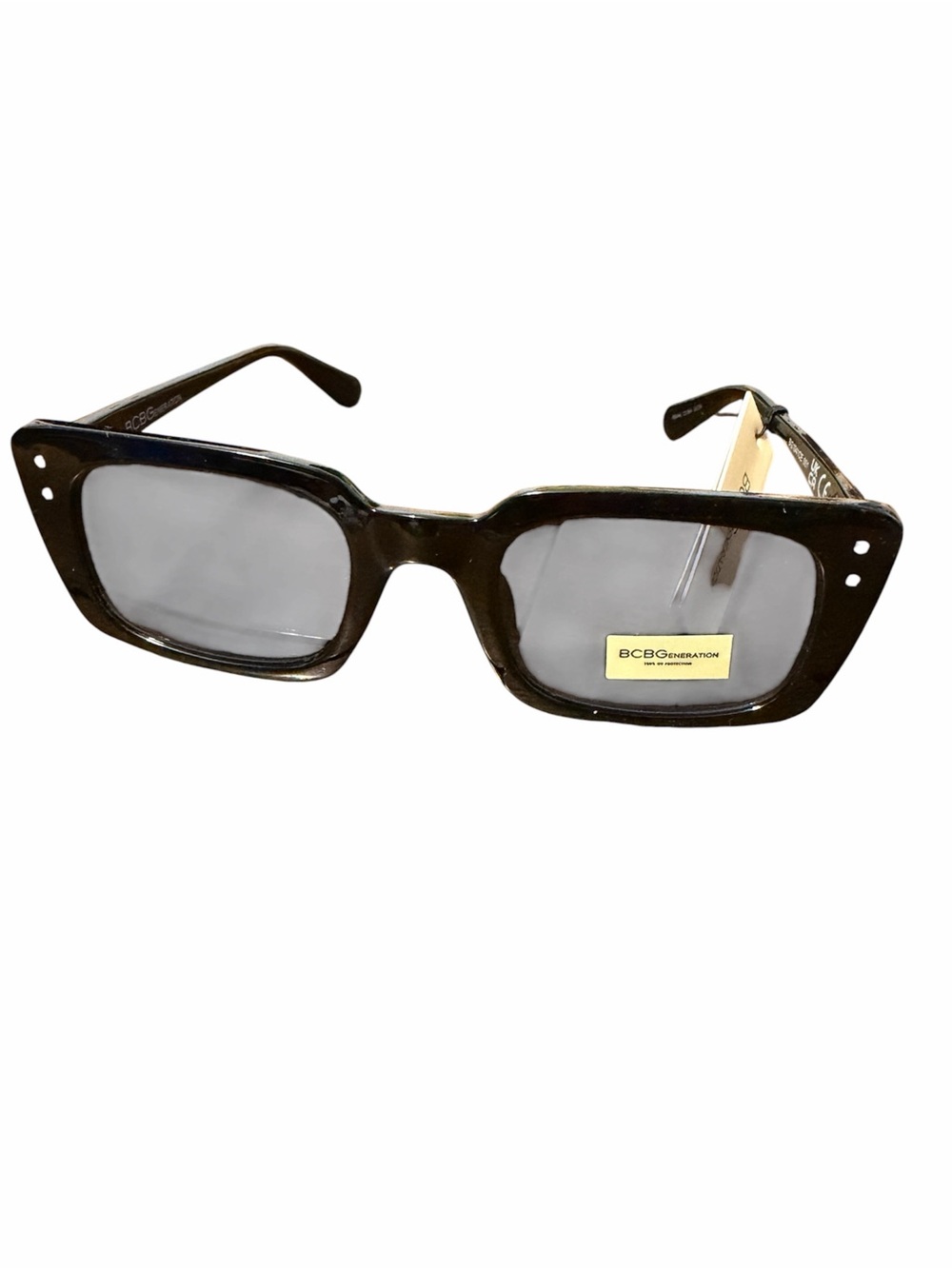 BCBGeneration Black Oversized Rectangular Sunglasses